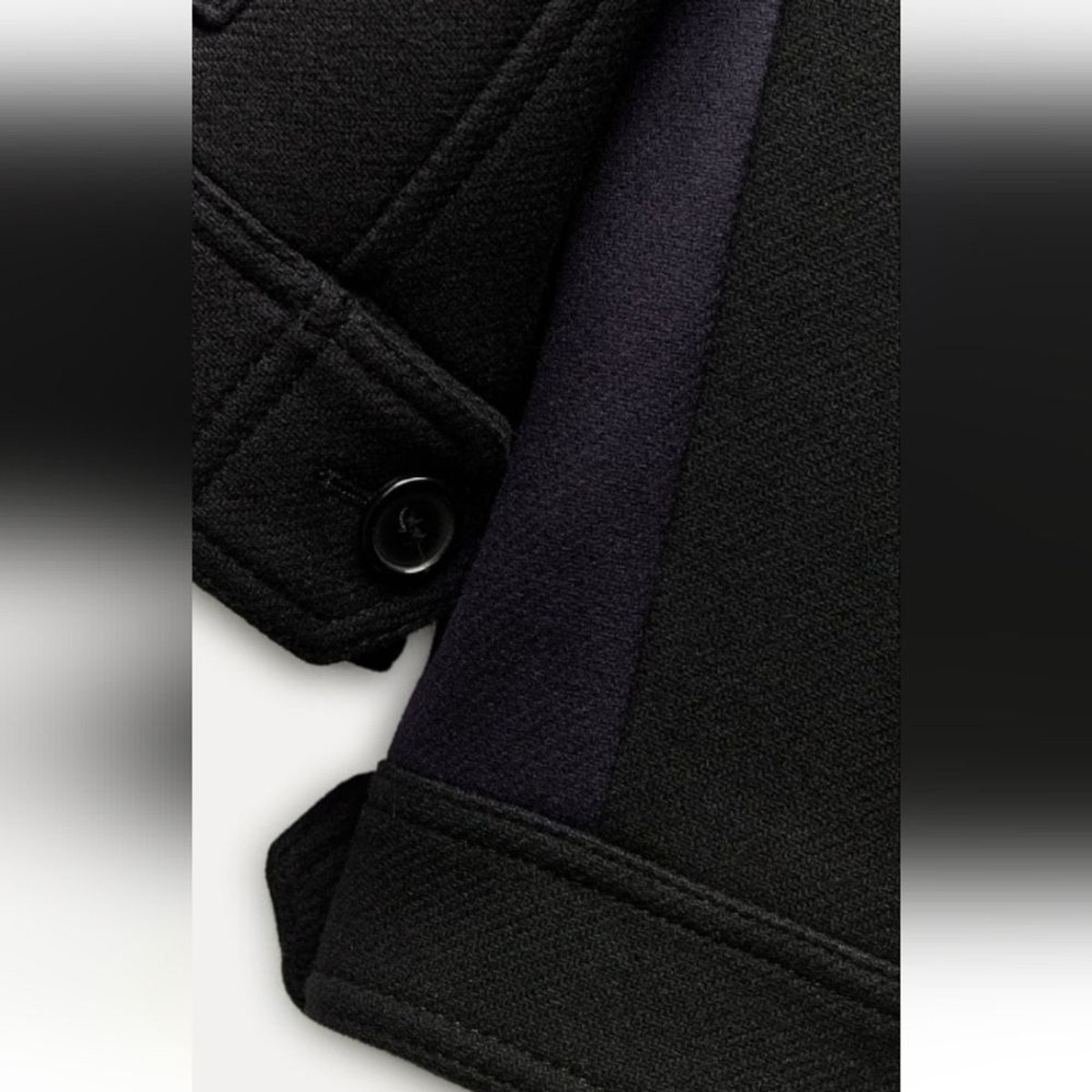 Zara ZW Collection Cropped Manteco Wool Coat | eBay