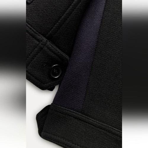 Zara ZW Collection Cropped Manteco Wool Coat - Picture 10 of 15