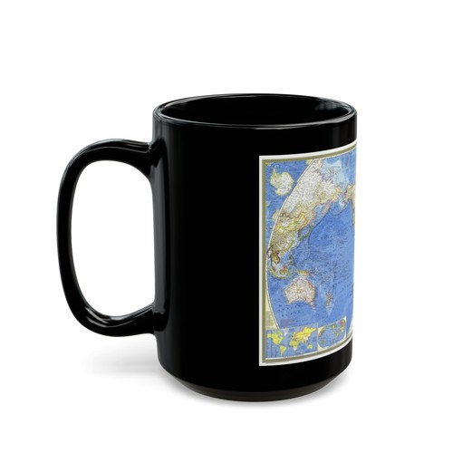 World Map (1965) (Map) Black Coffee Mug - Picture 4 of 9