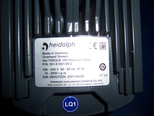 14231 Heidolph 100 Präzisionsfuß Hei-Torgue Überkopfrührer PN: 501-61021-00-2 - Bild 8 von 10