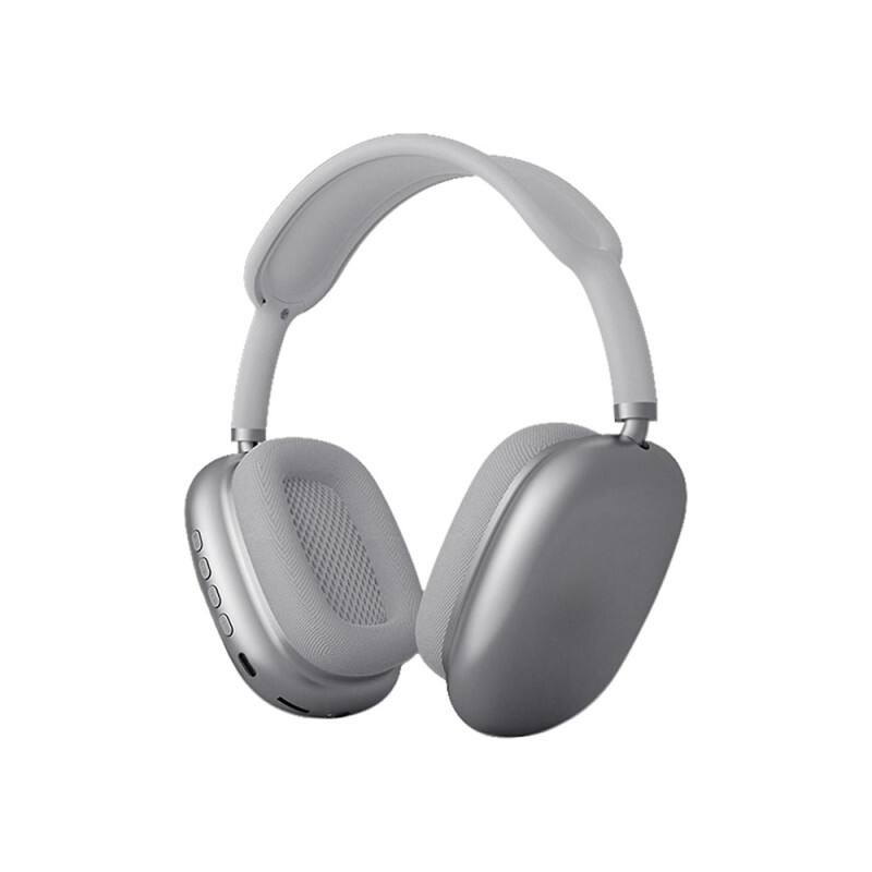 Casque Stéréo Bluetooth 5.1 Argenté avec Entrée MicroSD et Prise Jack 3.5mm