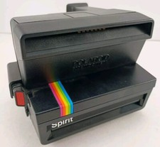 Polaroid Spirit 600 Rainbow Stripe Instant Film Camera BLK Untested Parts Only