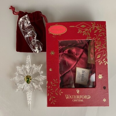 Waterford Crystal Star Ornament Snowstar Annual Christmas Xmas w/ BOX & Sticker