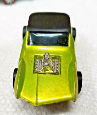 HOT WHEELS REDLINE PYTHON 1968 U.S. LIME YELLOW W/ BUTTON VINTAGE NEAR MINT
