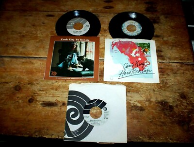 CAROLE KING ( 3 ) PROMO / PS lot: IT'S TOO LATE / HARD ROCK CAFE / CANAAN dj VG+