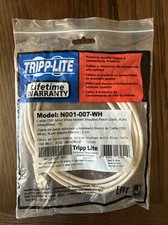 Tripp Lite 7ft Cat5e / Cat5 Snagless Molded Patch Cable RJ45 M/M White 7'