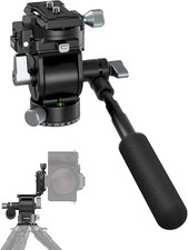 Video Head for Vertical/Horizontal Shooting, Tripod Pan Tilt Fluid Head with Tel