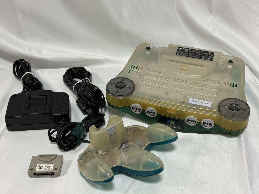Nintendo 64 Clear Blue Old generation game console Tested