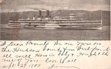 Postcard 1909 Hudson River Dayline Highlands ...