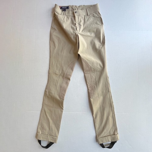 ARIAT Girls Performer Pants Riding Equestrian Breeches Girls 16 Knee Patch Tan