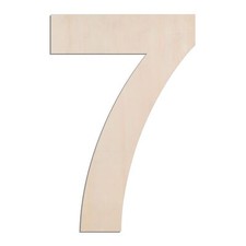 12 Inch Large Wooden Number 7 1/4 Inch Thick for Wall Decor
