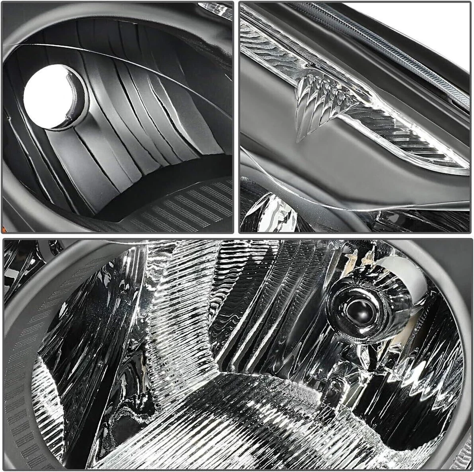 Para Nissan Altima 2010-2012 Reflector Negro Carcasa Faros Lámparas Repuesto Foto 3 de 4