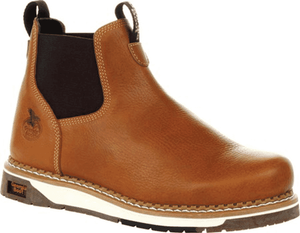 bota de trabalho de couro