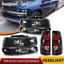 Headlights W Bumper Lights Tail Lights Set For 1999-2002 Silverado 15002500
