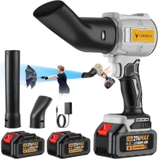 Leaf Blower Cordless with 21V*2 Pcs Battery, Handheld Electric Leaf Blower, Mini