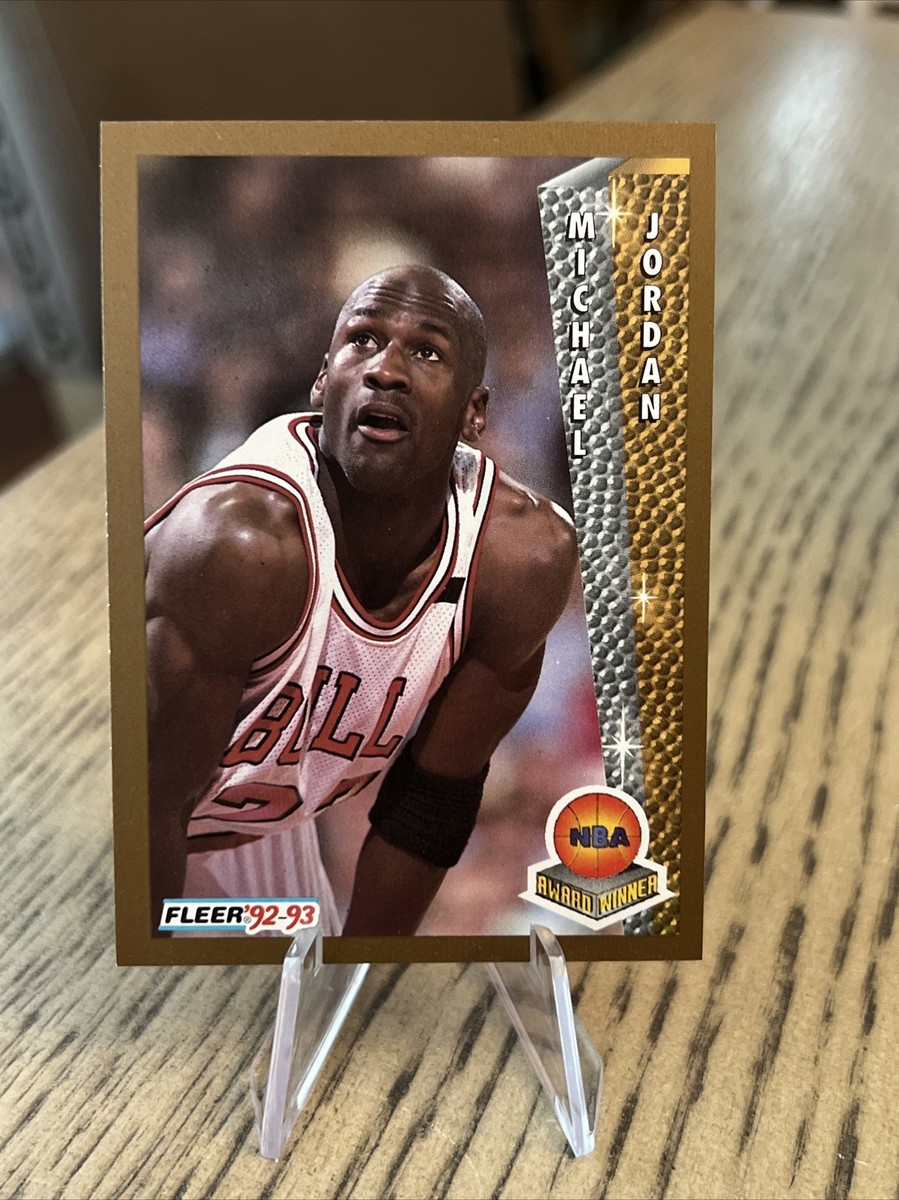 Michael Jordan Fleer 92-93 Chicago Bulls Card NBA Award