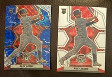 Riley Adams 2022 Mosaic #253 Rookie Base And Blue Camo