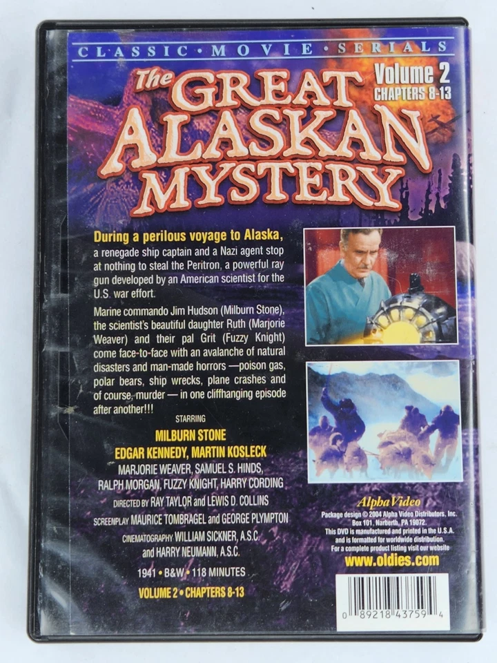Great Alaskan Mystery: Volume 2: Chapter 8-13 (DVD, 1944) - Image 2 of 3