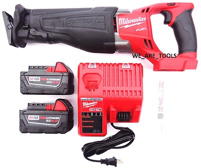 Milwaukee FUEL 2821-20 M18 Sawzall, (2) 48-11-1850 5.0 AH Batteries, (1) Charger