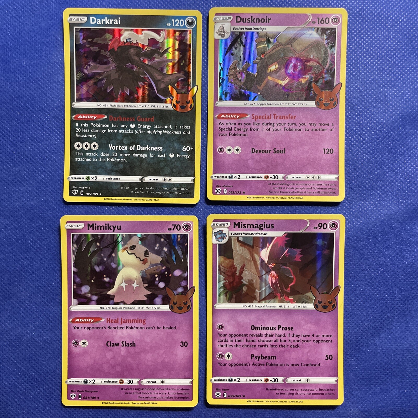 Pokémon TCG Darkrai Mimikyu + More Rare Holo Trick Or Trade Stamped Cards eBay