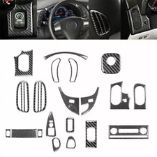 21Pcs For Chevrolet Corvette C6 05-07 Carbon Fiber Full Interior Kit Cover Trim