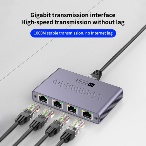 Network cable splitter 1 division 4 gigabit network internet access RJ45 - Picture 7 of 16
