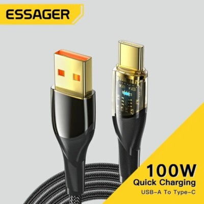 USB-Typ-C-Kabel. Mit Schnellladung. 7A, Länge 2 Meter.