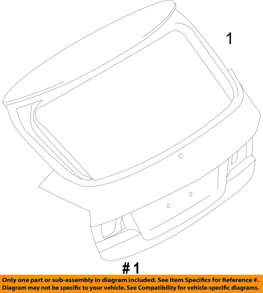 Trunk 668 Jet Black 2 Has Scratches OEM 2012 2013 2014 2015 BMW X1 - Image 4 of 4