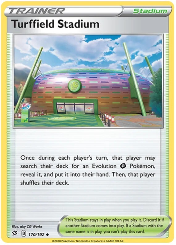 Turffield Stadium Pokemon TCG Trainer Card 170/192