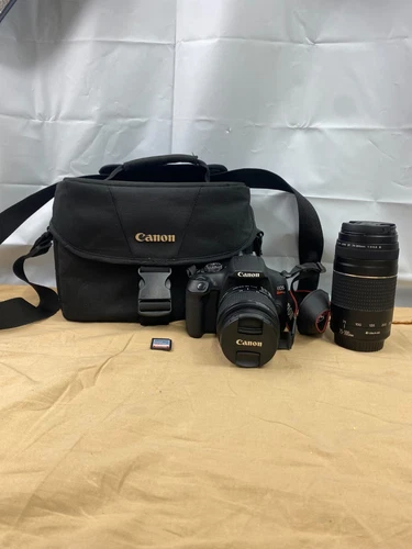 Canon EOS Rebel T7 DSLR Camera with 18-55mm and 75-300mm Lens Kit