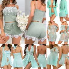 Women's Sexy Lingerie Babydoll Sleepwear Underwear Lace Nightwear Dress G-String