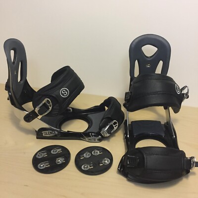 Mint  SILENCE SNLCII Large Snowboard Bindings Black Silver & Hardware