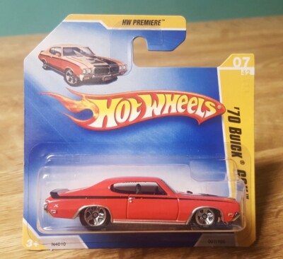Hot Wheels '70 Buick GSX Red 1:64 Scale HW Premiere on SHORT CARD
