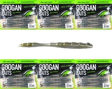 (6) Packs Googan Squad 5" Drag N Drop Worm Natural Brand New In Pack