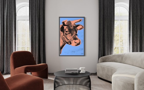 ANDY WARHOL "Cow" 1971 Art Print, 29¼"x45¼" - Picture 4 of 7