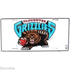 VANCOUVER GRIZZLIES TEAM LOGO NBA BASKETBALL LICENSE PLATE MADE IN USA
