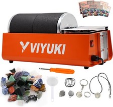 2025 Professional Rock Tumbler Kit - Double Drum 6LB Lapidary Polisher for Adult