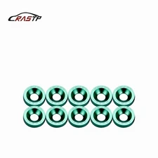 Green Fender/Bumper Washer/Bolt Billet Aluminum Engine Dress Up Kit JDM 10 Pcs