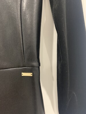 Armani Exchange Womens Asymmetrical Pieced Faux-Leather Dress Size XS Armani Exchange Womens Asymmetrical Pieced Faux-Leather Dress Size XS