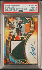 AJ Dillion 2020 Select Rookie Patch Auto RPA Tie Dye Jumbo Autograph PSA 9 /25
