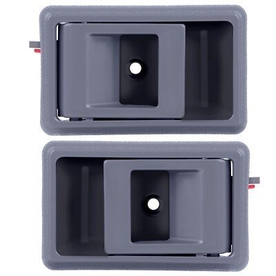 2x Right Left Gray Inside Door Handle For Toyota Tacoma 4Runner Pickup Geo Prizm