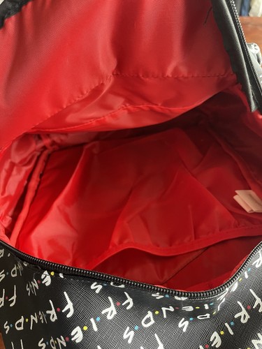 Friends TV Show Backpack Book Bag Full Size For Back To School Black and Red - Picture 9 of 10
