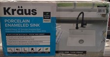 Kraus KE1US21GWH Pintura 21-inch Undermount Porcelain Enameled Steel Single Sink