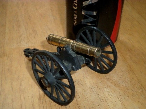 AMERICAN CIVIL WAR STYLE, Brass Metal Cannon & Carriage Toy, #1970's yr., JAPAN - Picture 2 of 12