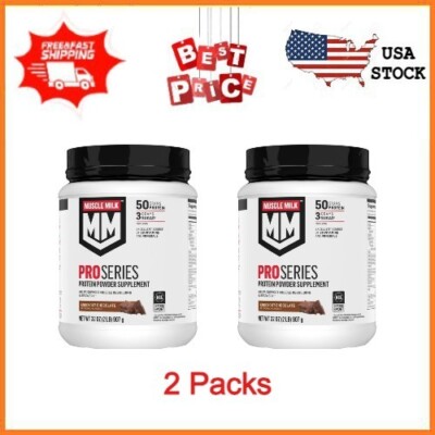 Muscle Milk Pro Series Protein Powder Supplement, Knockout Chocolate, 2 Pound
