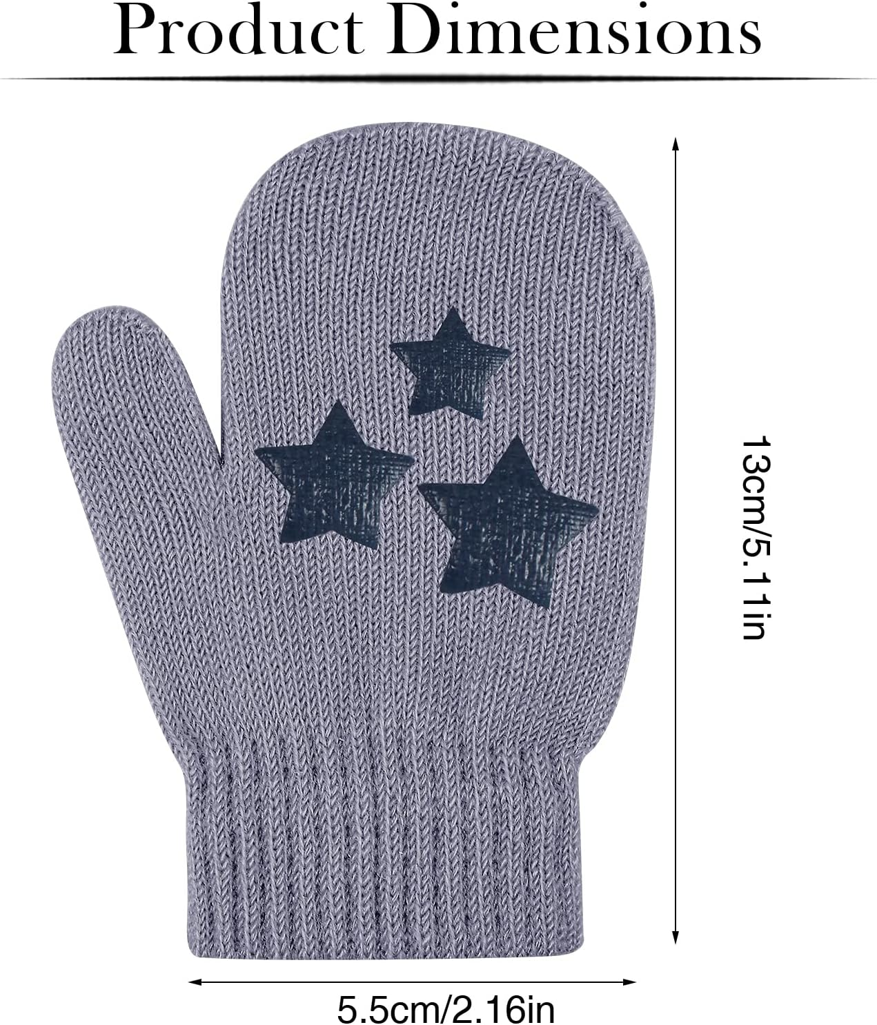 5 Pair Toddler Mittens Black Baby Mittens Toddler Gloves Warm Newborn