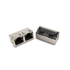 10pcs 2 Ports RJ45 Network Ethernet 8P8C Female Socket DIP PCB Solder Connectors