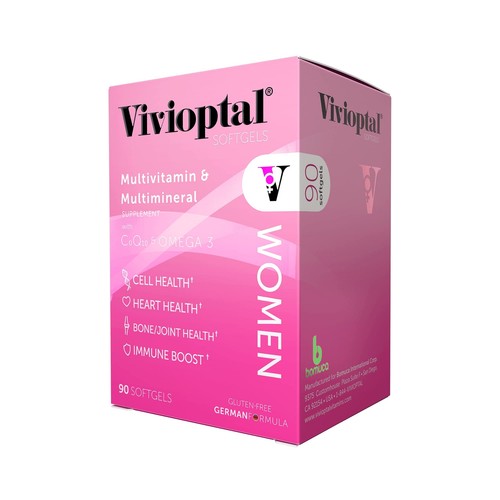 Vivioptal Women 90 Softgels - Multivitamin & Multimineral Supplement - CoQ10 ...