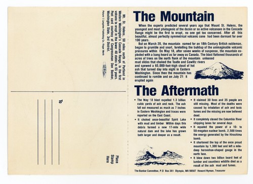 Postal Monte Santa Helena Erupción Portland Washington Cascade Range Volcán - Imagen 2 de 4
