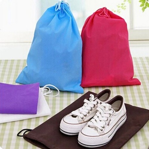 6 Color Portable Shoes Bag Travel Storage Pouch Drawstring Dust Bags Non-wove YK - Picture 2 of 12